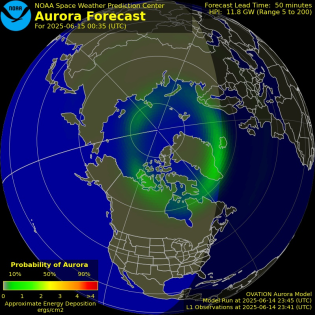 Current Northern hemispheric power input map